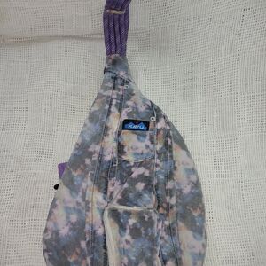 Kavu Tie-Dye Sling Bag with Purple Strap